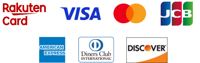 対応カード：RakutenCard Visa,MasterCard,JCB,American Express,Diners Club,Discover