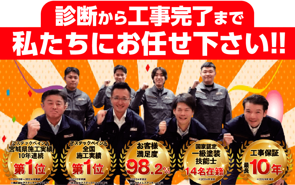 診断から工事完了まで私たちにお任せ下さい！